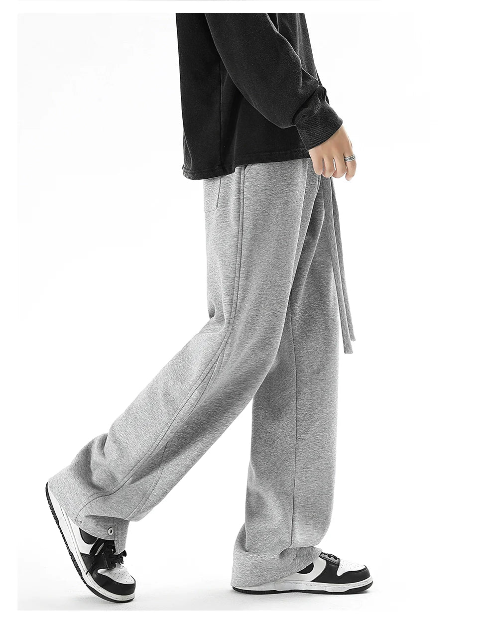 Gerade geschnittene, lockere, schwere Freizeithose SIN0982