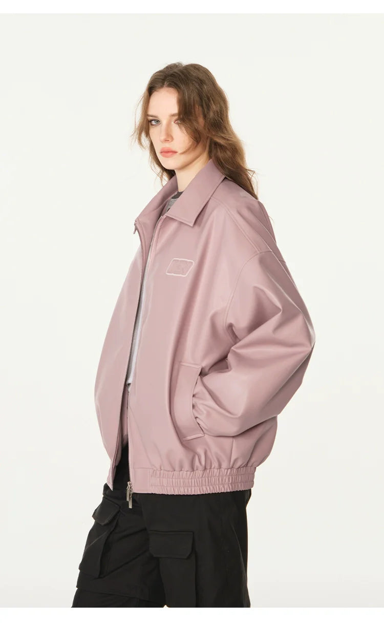 American cleanfit embossed double zipper biker jacket SIN0989