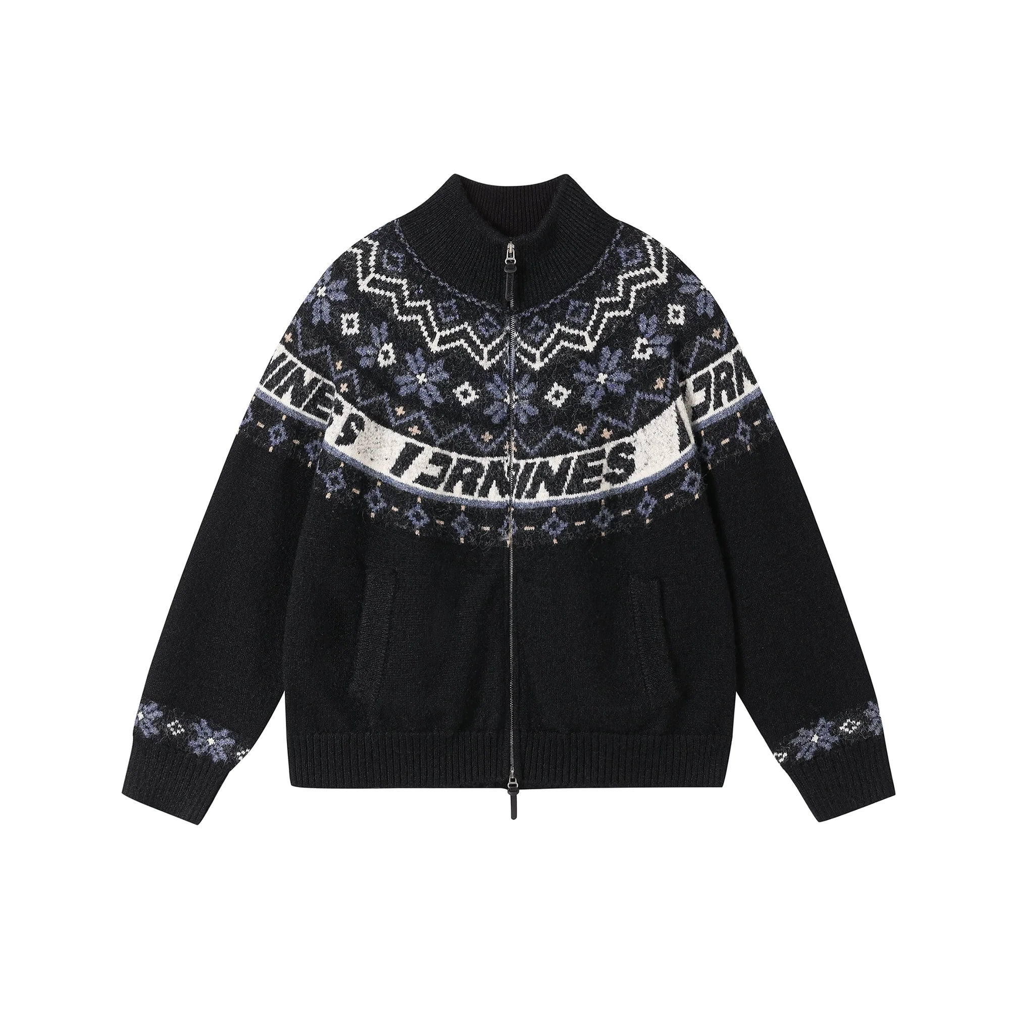 더블 지퍼 니트 스웨터 가디건 커플 스웨터 재킷 SIN0998