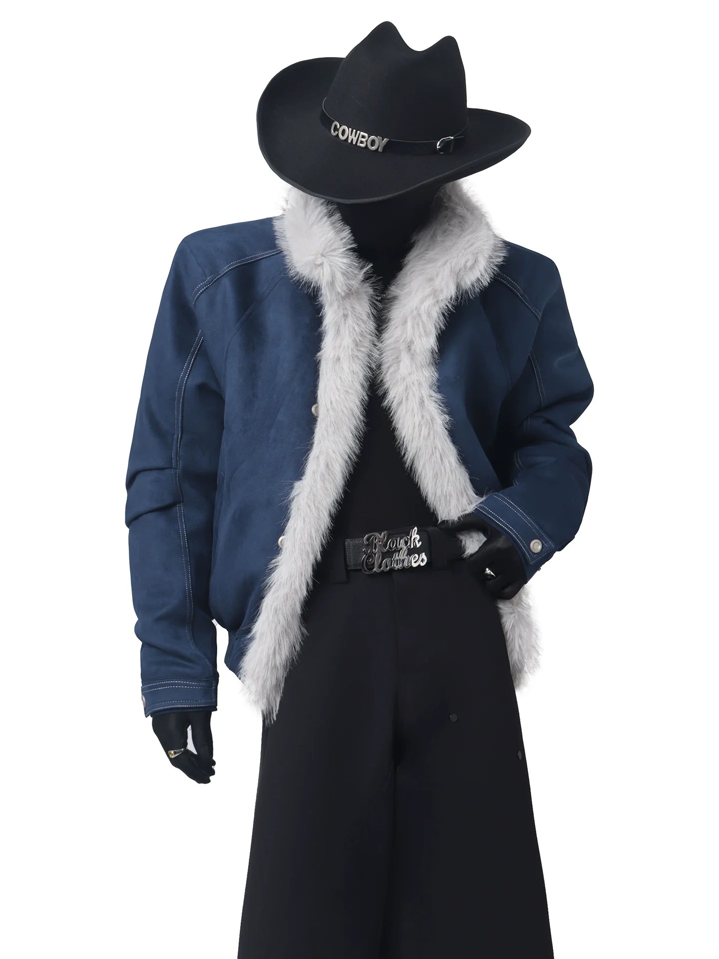 겨울 산 조각 스웨이드 두꺼운 스웨터 넥 코튼 패딩 코트 남성용 디자인 감각 인조 모피 면 의류 트렌드