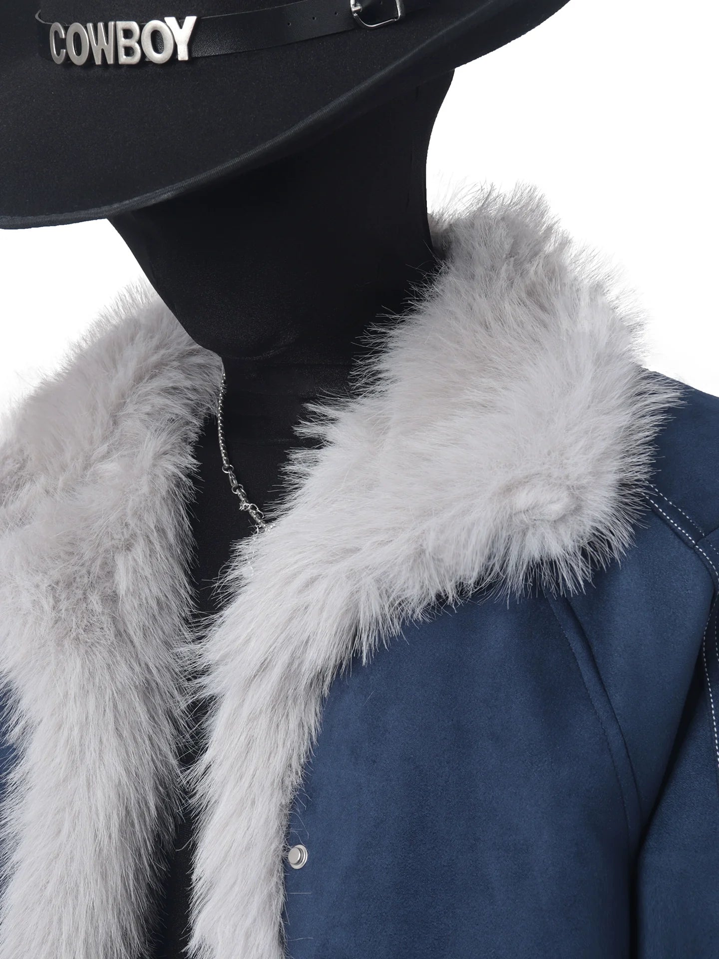 겨울 산 조각 스웨이드 두꺼운 스웨터 넥 코튼 패딩 코트 남성용 디자인 감각 인조 모피 면 의류 트렌드