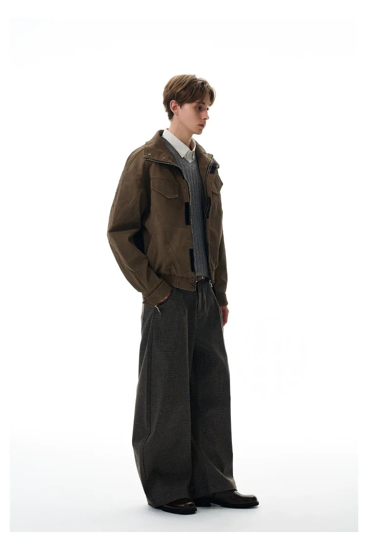 Vintage cleanfit deconstructed cut turtleneck jacket SIN0966