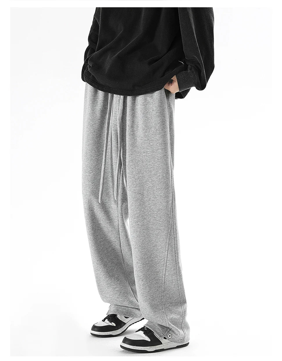 Gerade geschnittene, lockere, schwere Freizeithose SIN0982