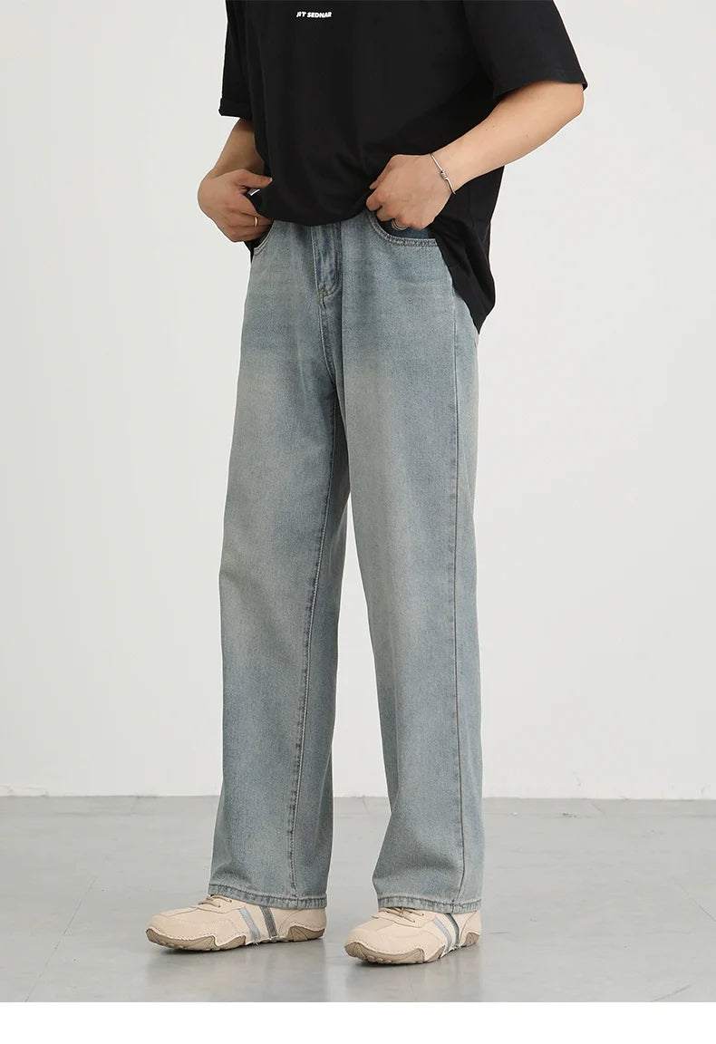 Washed and old versatile casual pants SIN0942