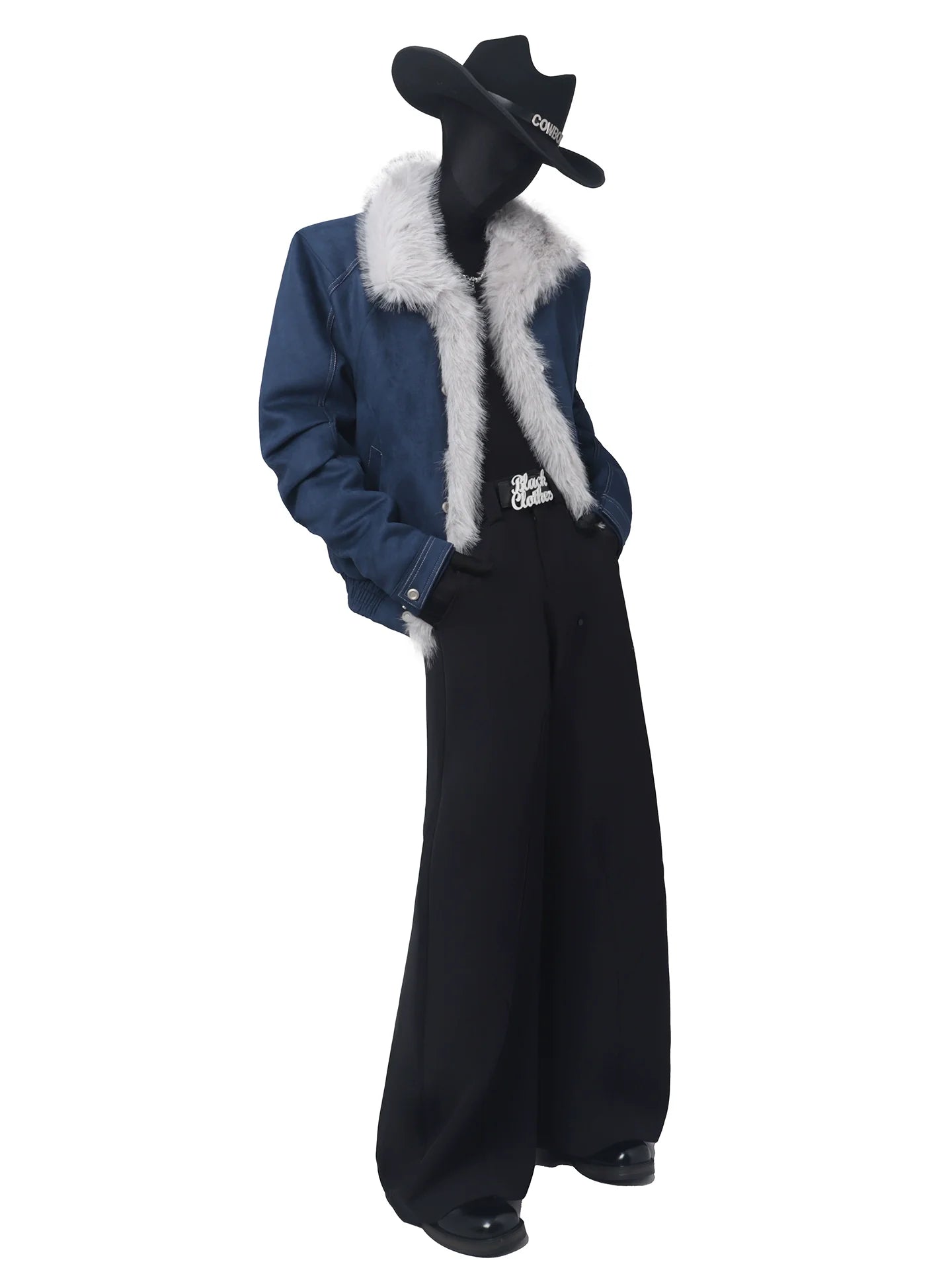 겨울 산 조각 스웨이드 두꺼운 스웨터 넥 코튼 패딩 코트 남성용 디자인 감각 인조 모피 면 의류 트렌드