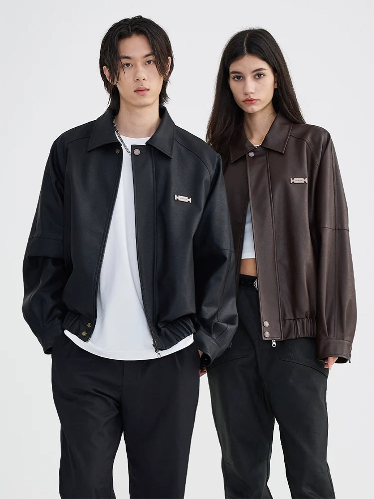 American high street retro leather jacket men's trendy brand Maillard motorcycle leather jacket