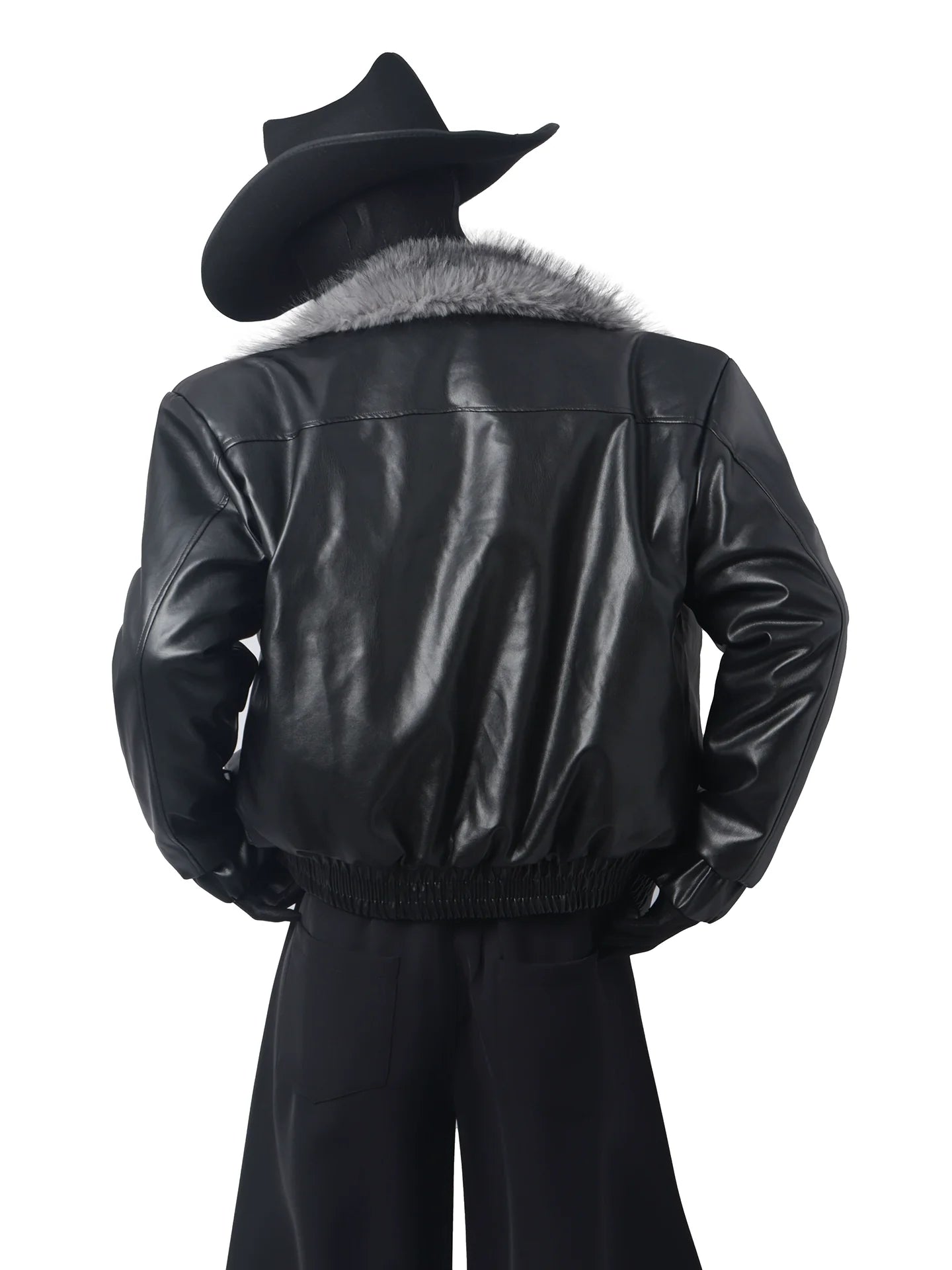 Black Clothes Premium Sense Large Fur Collar Seat Mountain Carving Jacket Men's Winter Fleece Short Jacket Cotton Clothing Tide