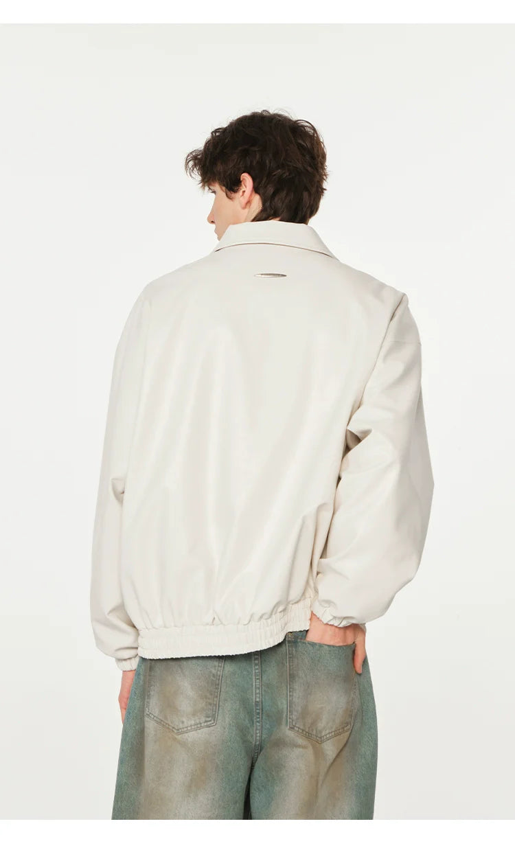 American cleanfit embossed double zipper biker jacket SIN0989