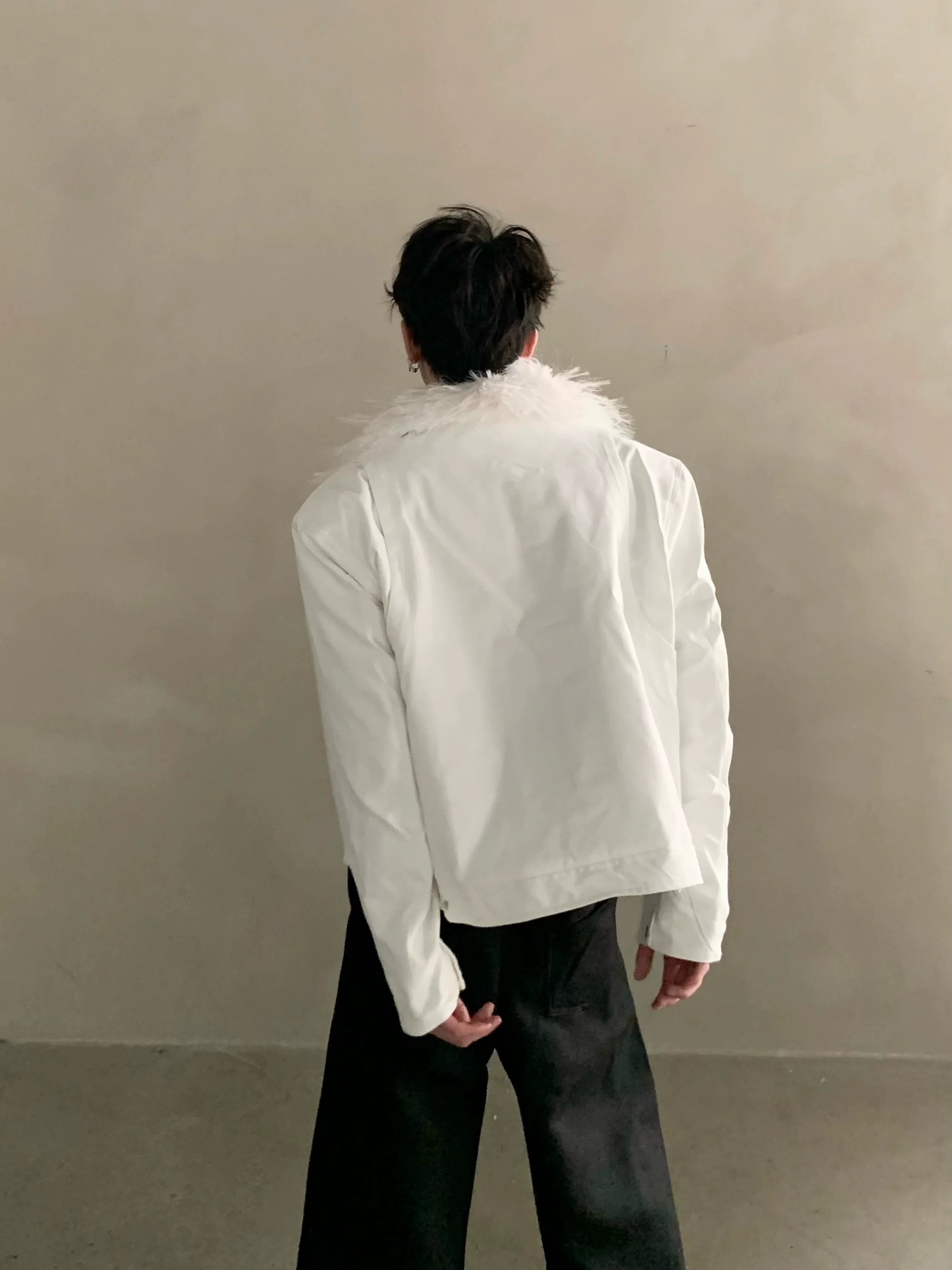 Winter niche mink fur collar seat mountain carved cotton-padded coat men's thickened warm high-end jacket jacket