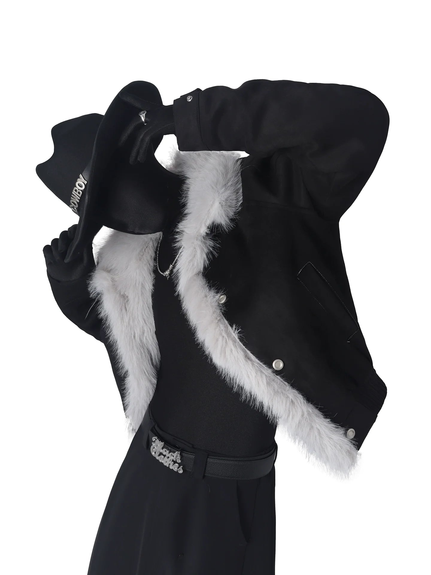 겨울 산 조각 스웨이드 두꺼운 스웨터 넥 코튼 패딩 코트 남성용 디자인 감각 인조 모피 면 의류 트렌드