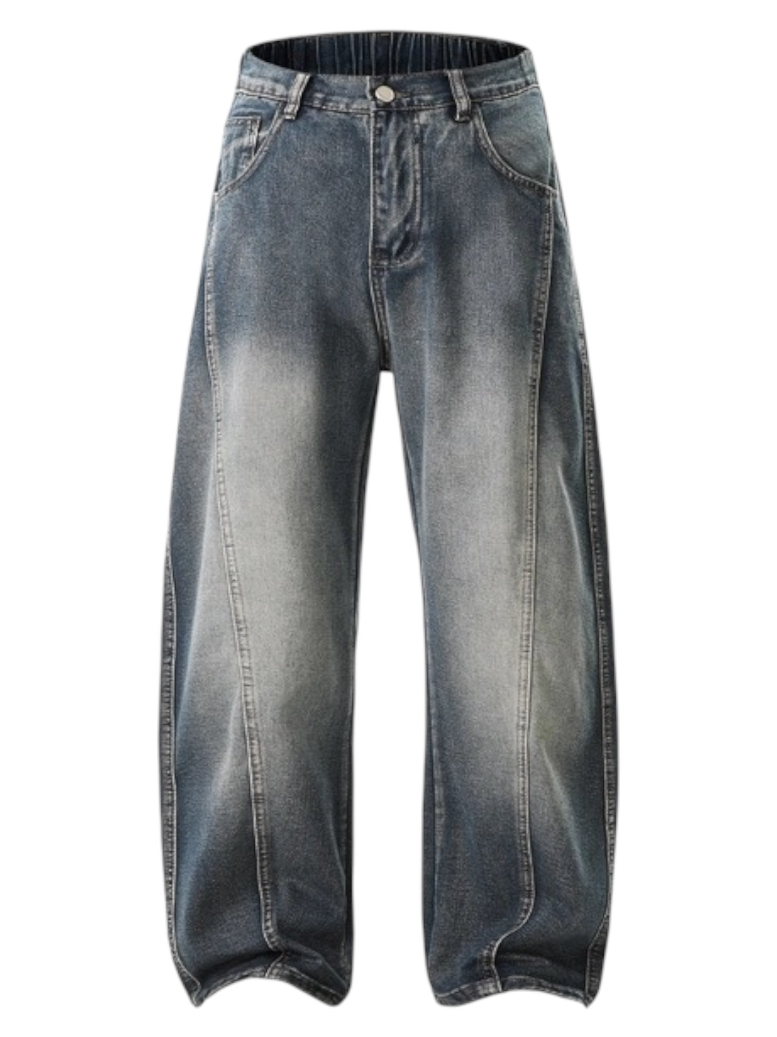 WASHED SABER-CUT JEANS EHK6001