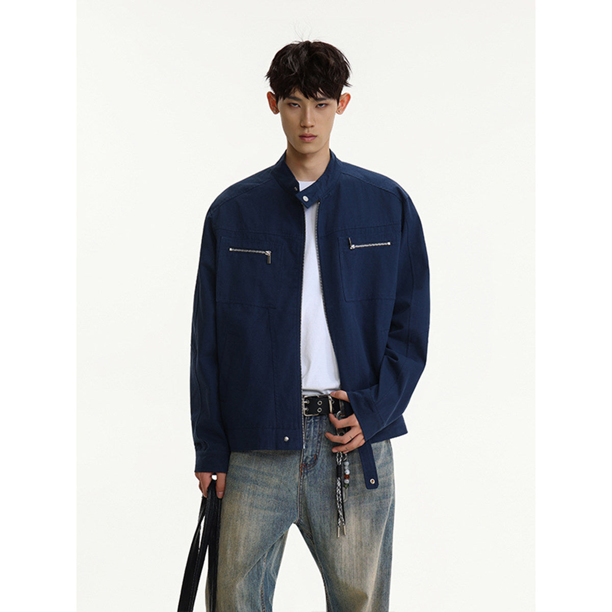 OVERSIZED STAND-COLLAR UTILITY JACKET EHW5052