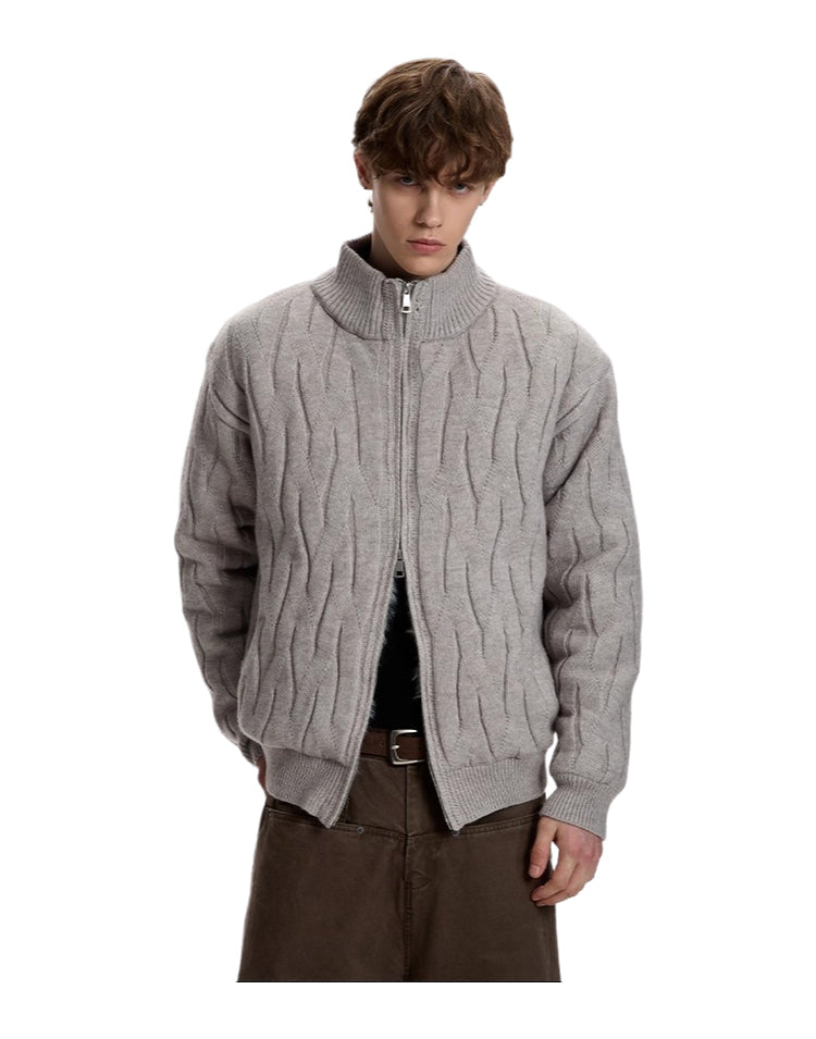 American twisted knitted sweater jacket SIN0960