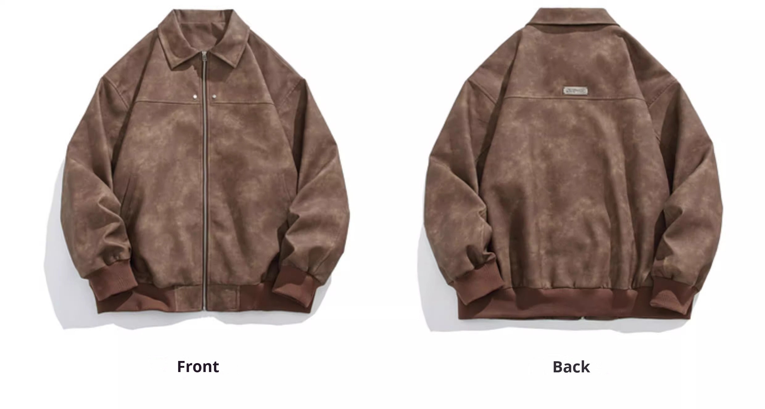 American Vintage Brown Lapel Leather Jacket Men's Maillard Suede Couple Jacket