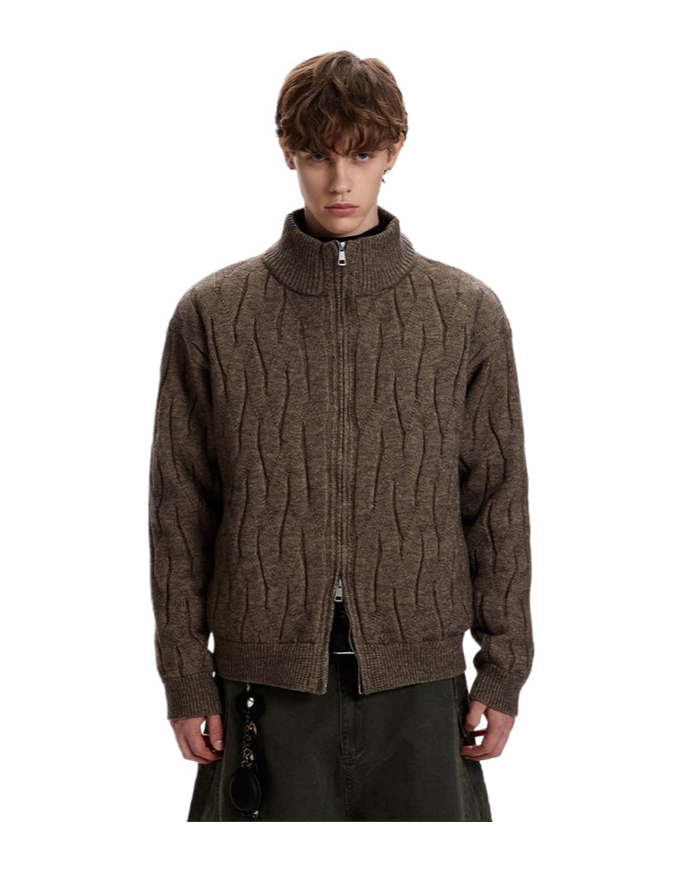 American twisted knitted sweater jacket SIN0960