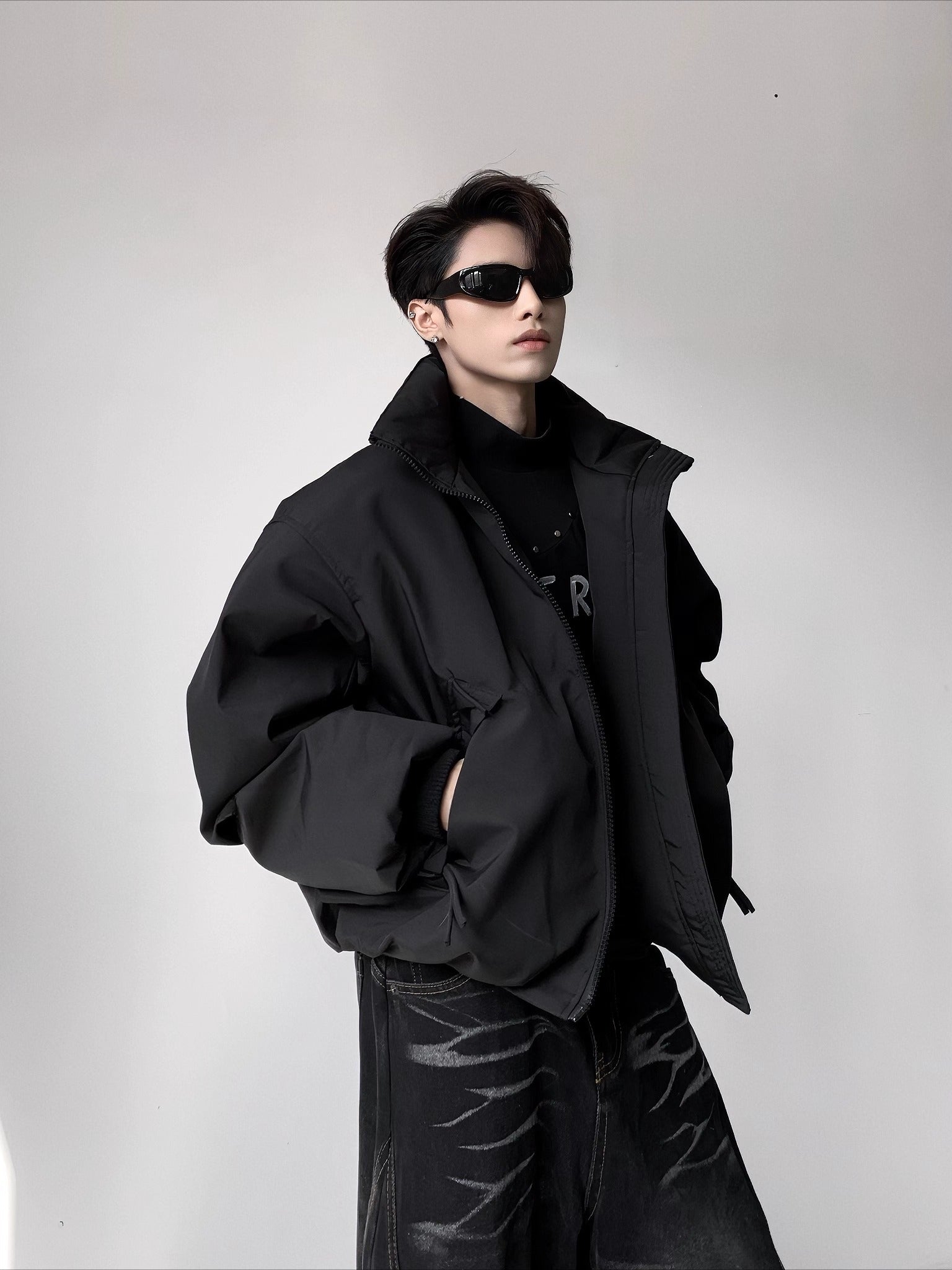 Light luxury 90% white duck down jacket men's winter warm thickened cleanfit jacket cotton jacket