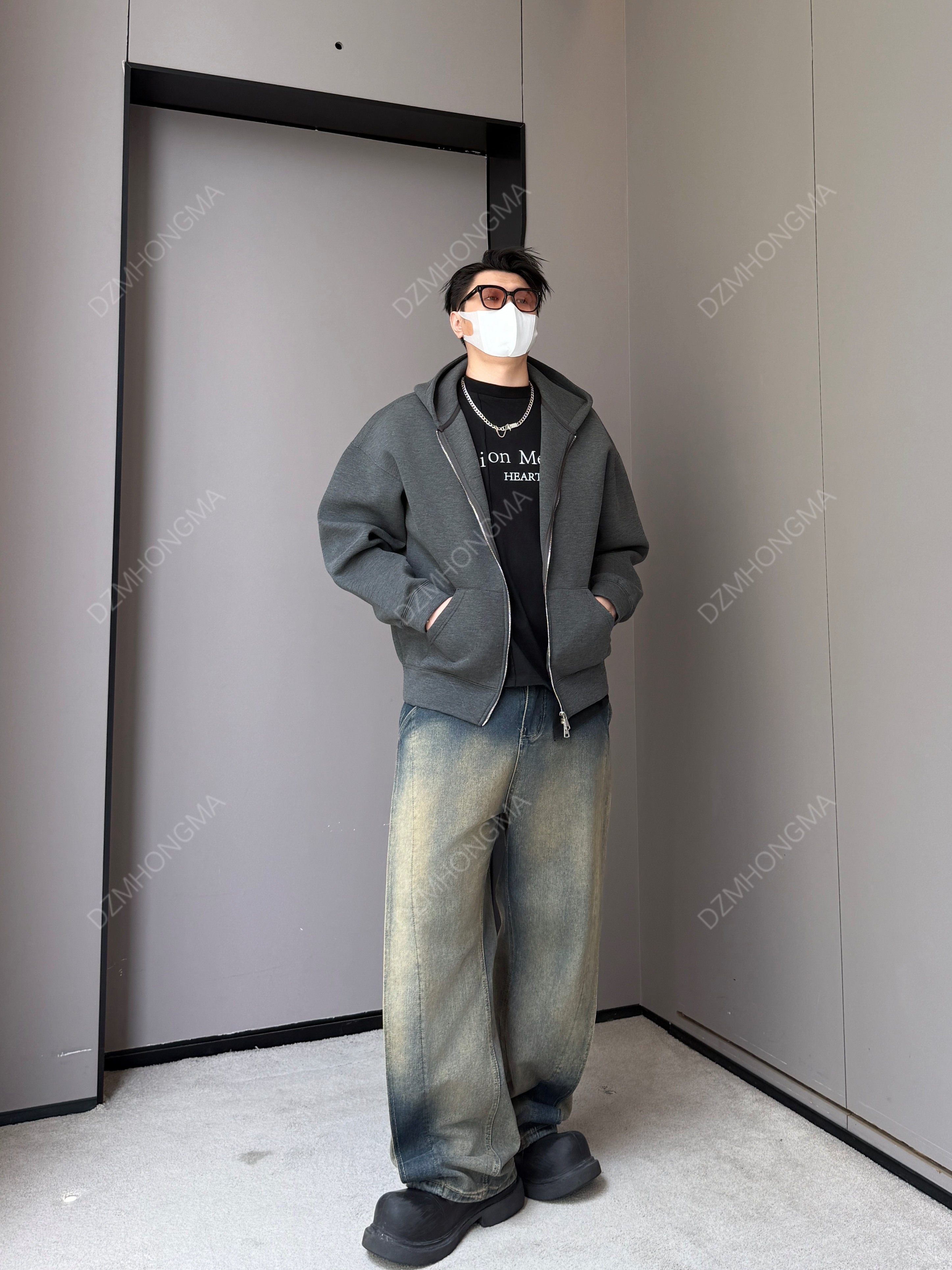 클린핏 아메리칸 스타일 후드 가디건 스웨트셔츠 EHW5043