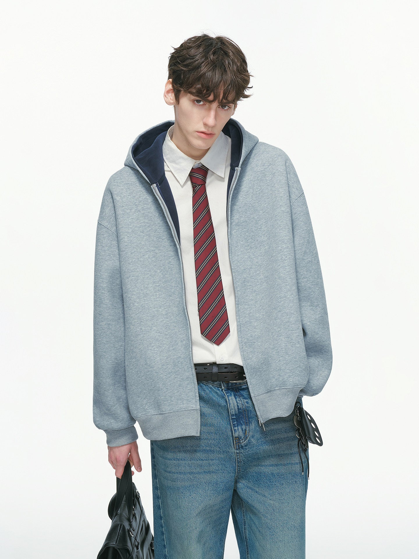 CONTRAST HOOD ZIP-UP JACKET EHW5047