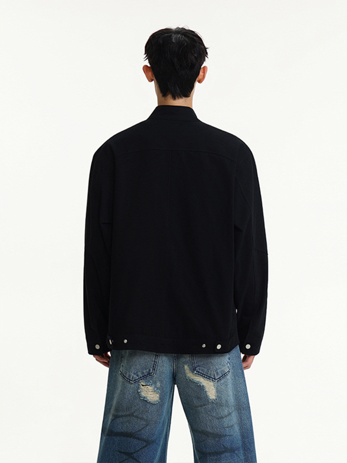 OVERSIZED STAND-COLLAR UTILITY JACKET EHW5052