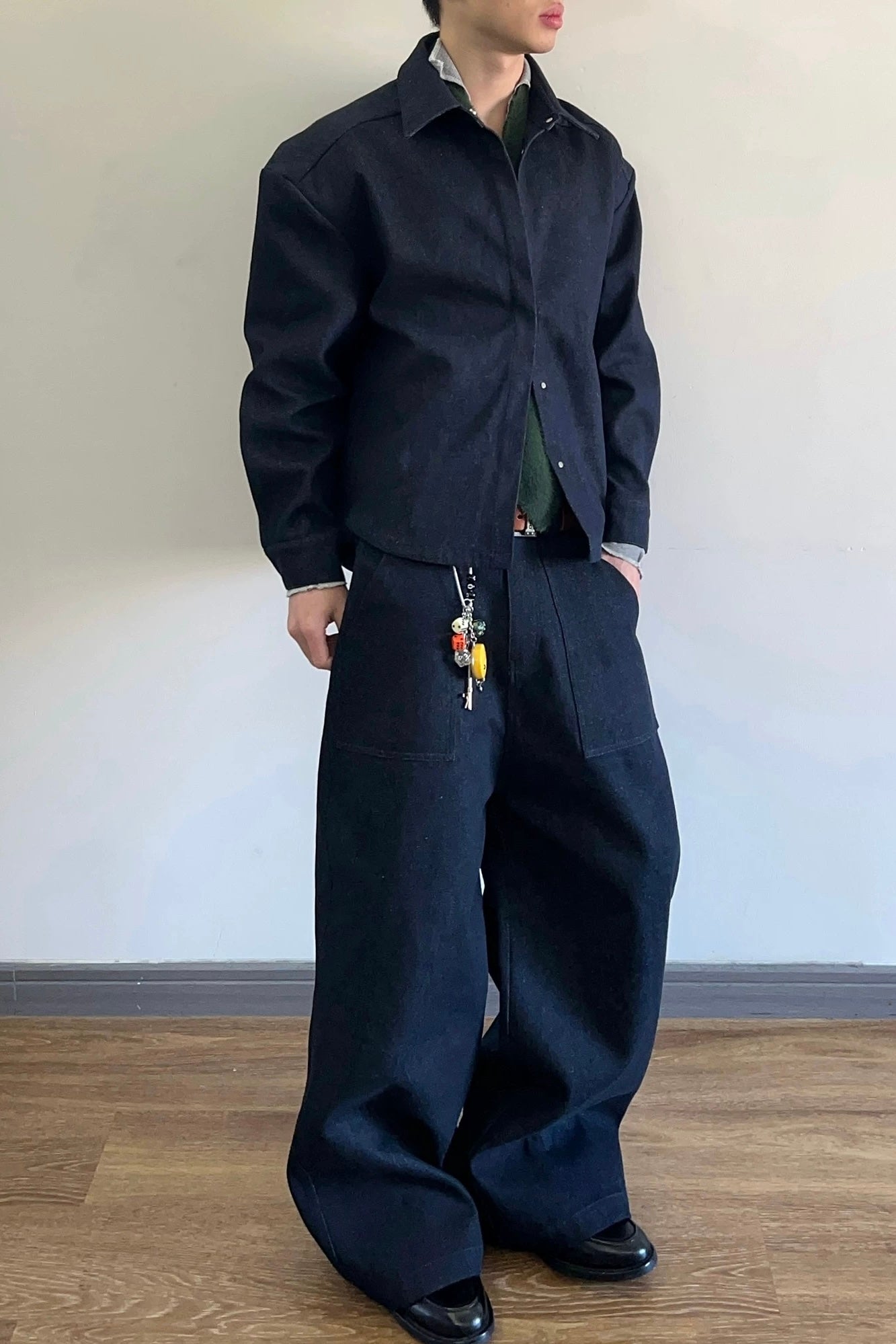 [플랫룸] 13온스 생지 데님 스트럭처드 셔츠 재킷 ST2052 