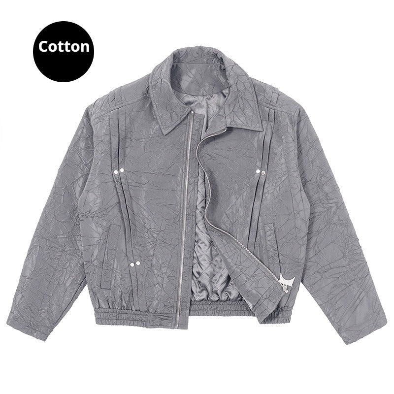 궈차오 아메리칸 레트로 클린핏 재킷 (남녀 공용), 트렌디한 브랜드 레이지 시크 코트 