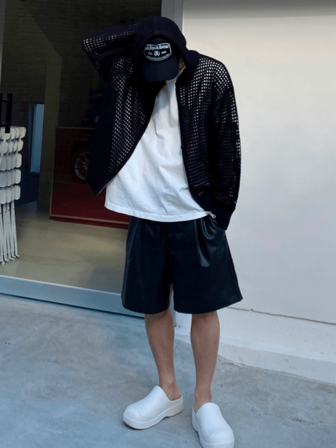 트렌디한 메쉬 후드티 st1204 