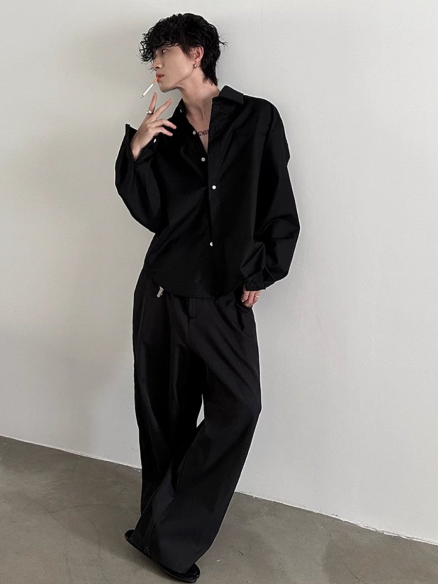 [GENESISBOY] short long-sleeved shirt st2341