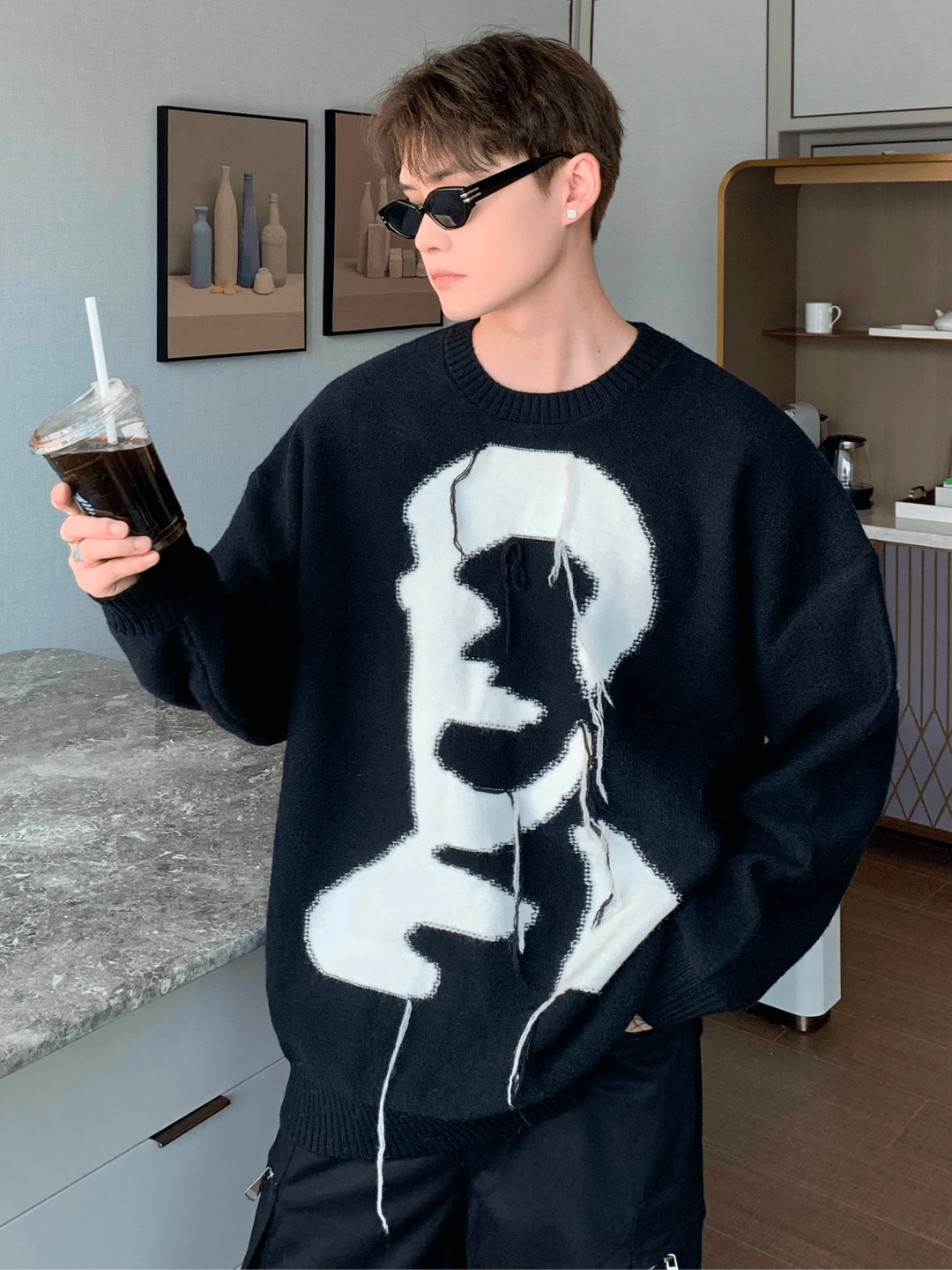 [CUIBUJU] 고급 라운드넥 스웨터 st1550 