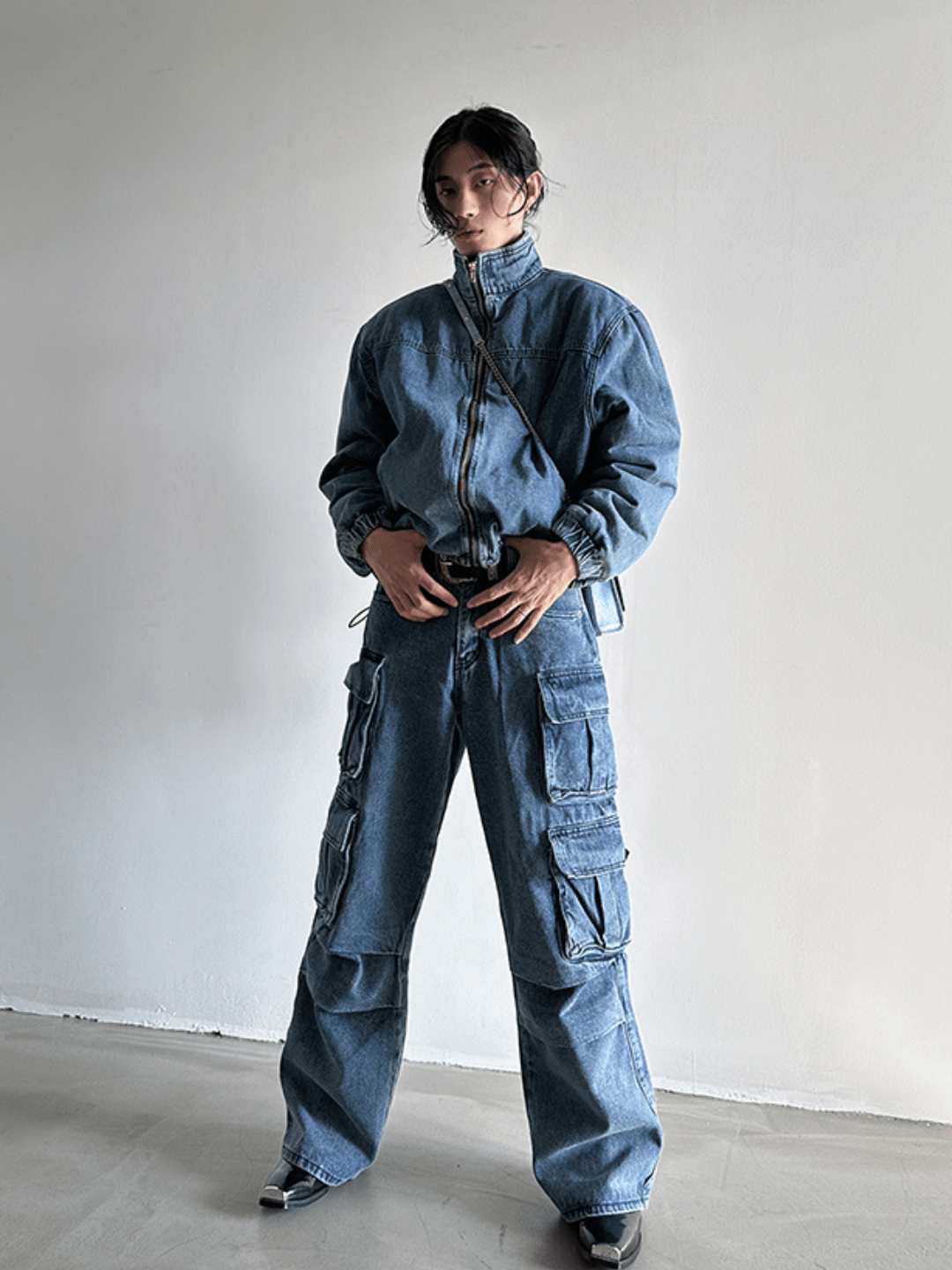[GENESISBOY] Heavy Wash Multi-Pocket Jeans st1983