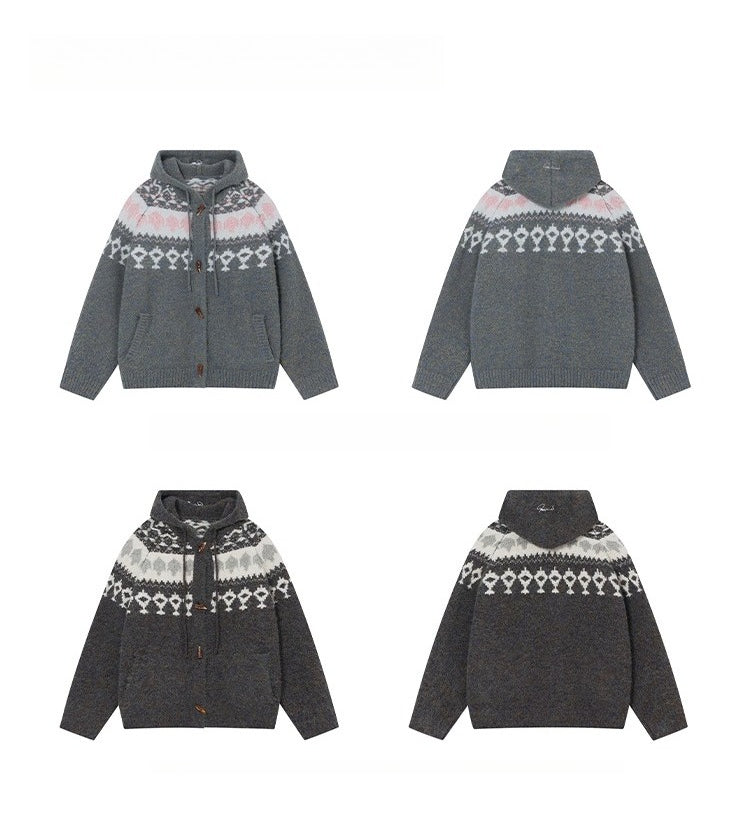 Christmas sweater couple hooded jacket SIN0997