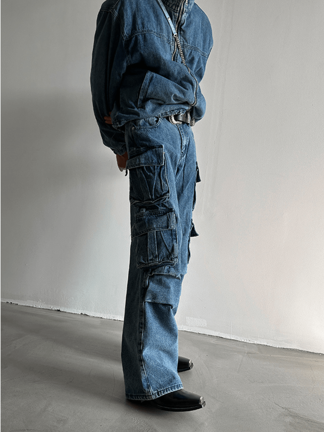 [GENESISBOY] Heavy Wash Multi-Pocket Jeans st1983
