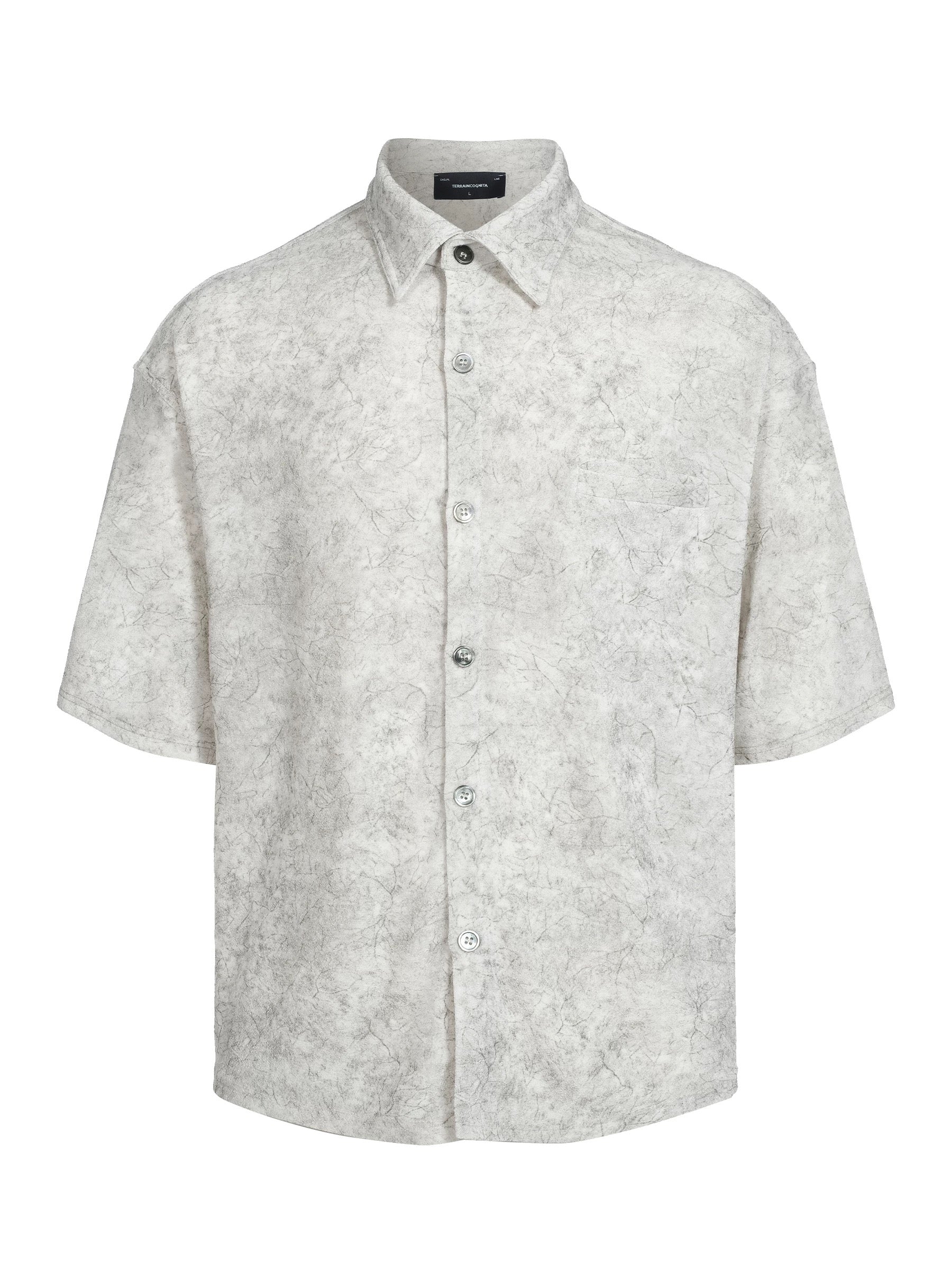 [TERRAINCO] TEXTURE RELAXED COLLAR SHIRT st5019