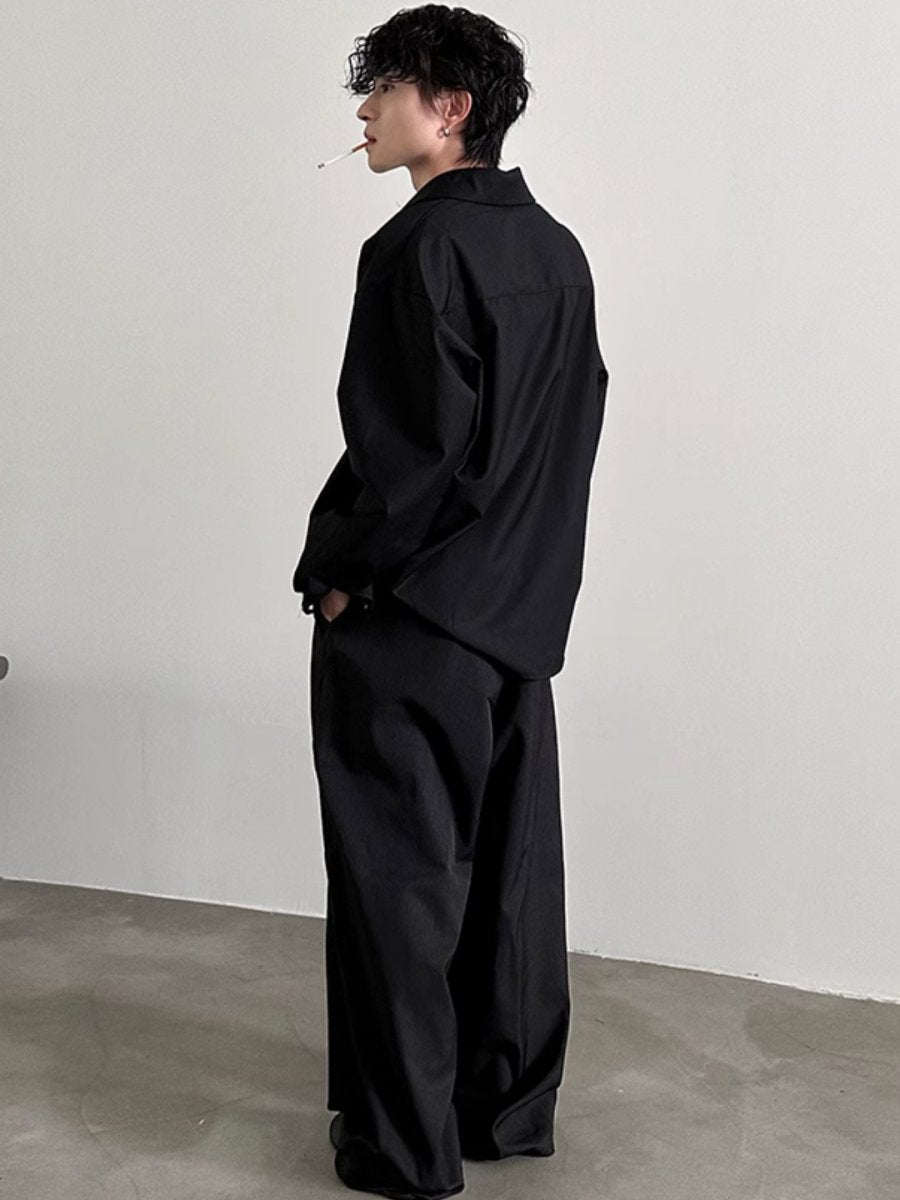 [GENESISBOY] short long-sleeved shirt st2341