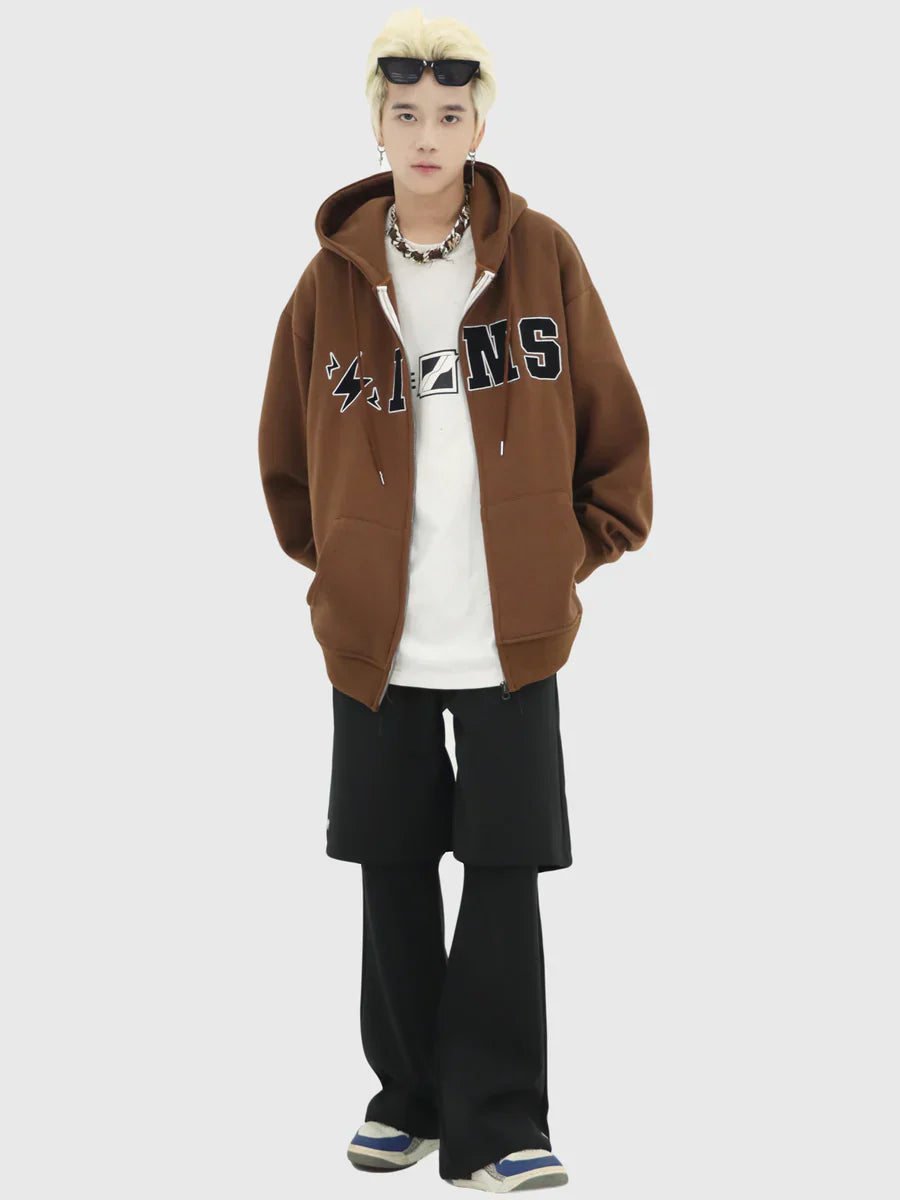 [INSstudios] BIG LOGO ZIPPER JACKET ST556