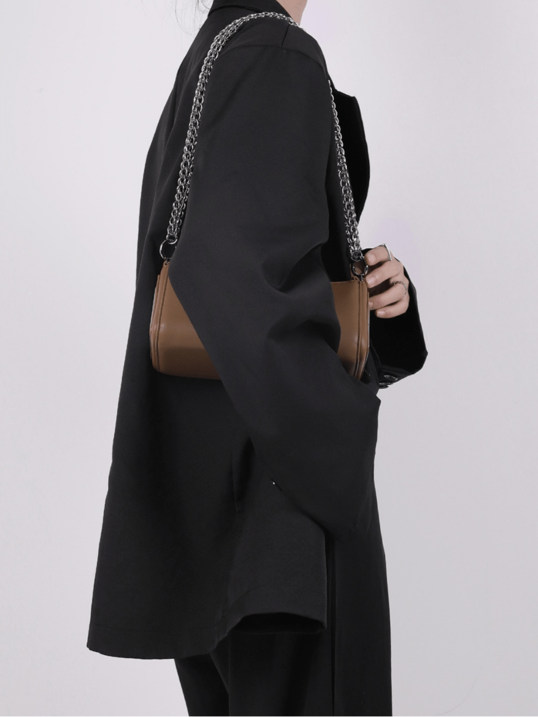 [luckystudio] Dreieckige, schlichte Umhängetasche st1944