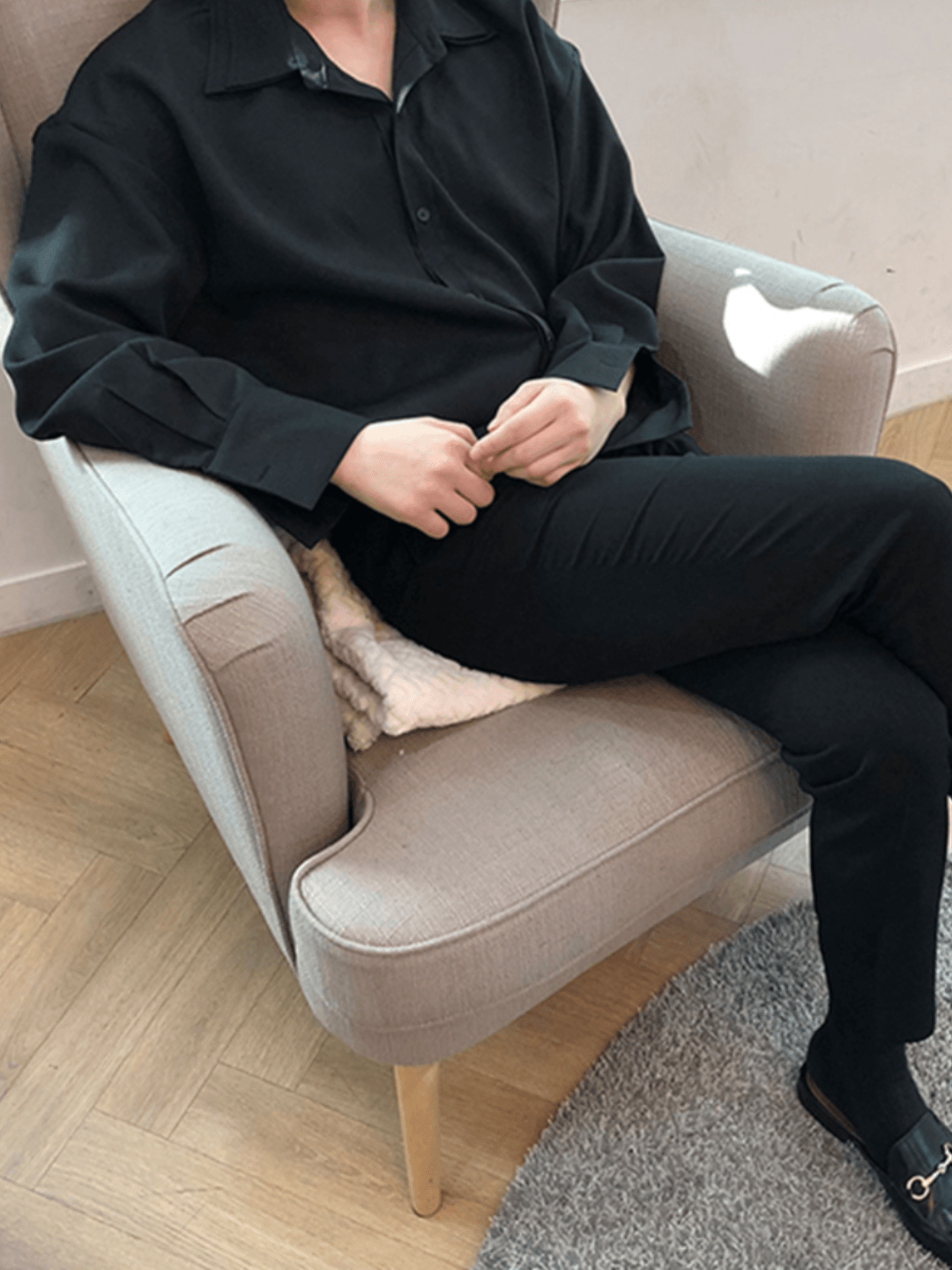 [DAVID&ME] Handsome Ice Silk Shirt st1197