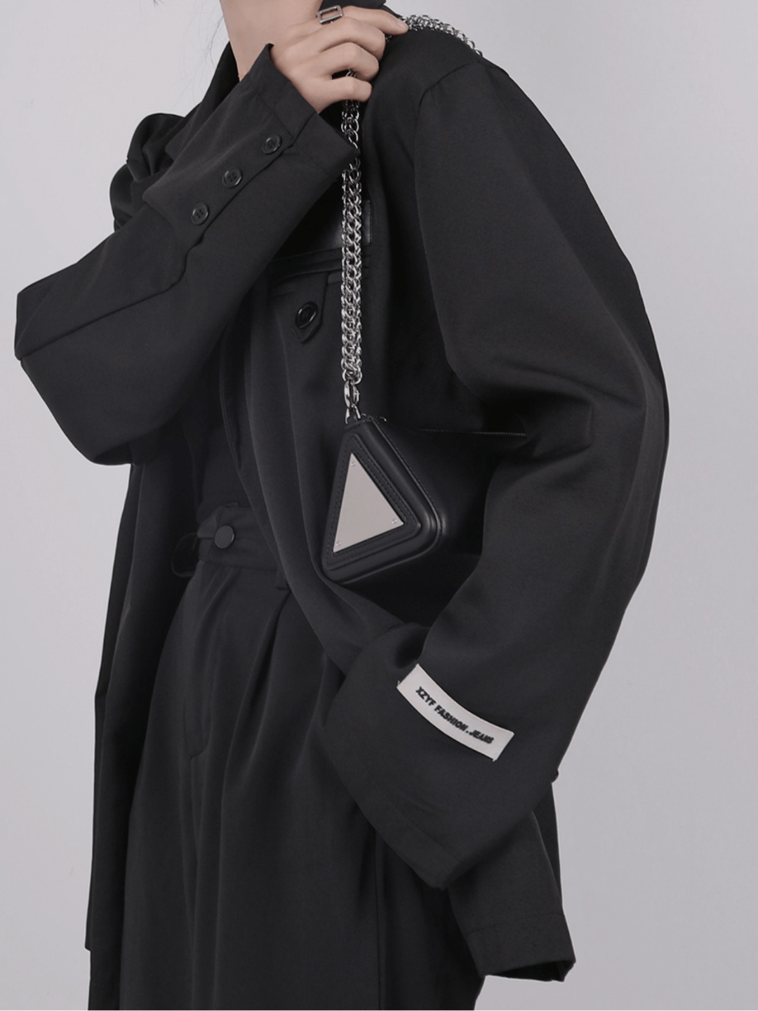 [luckystudio] Dreieckige, schlichte Umhängetasche st1944