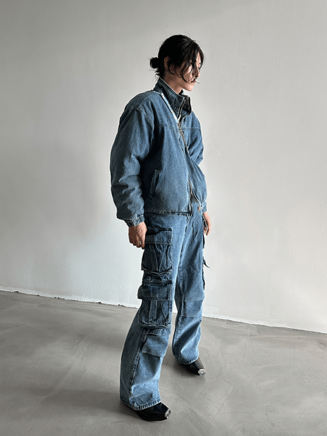 [GENESISBOY] Heavy Wash Multi-Pocket Jeans st1983