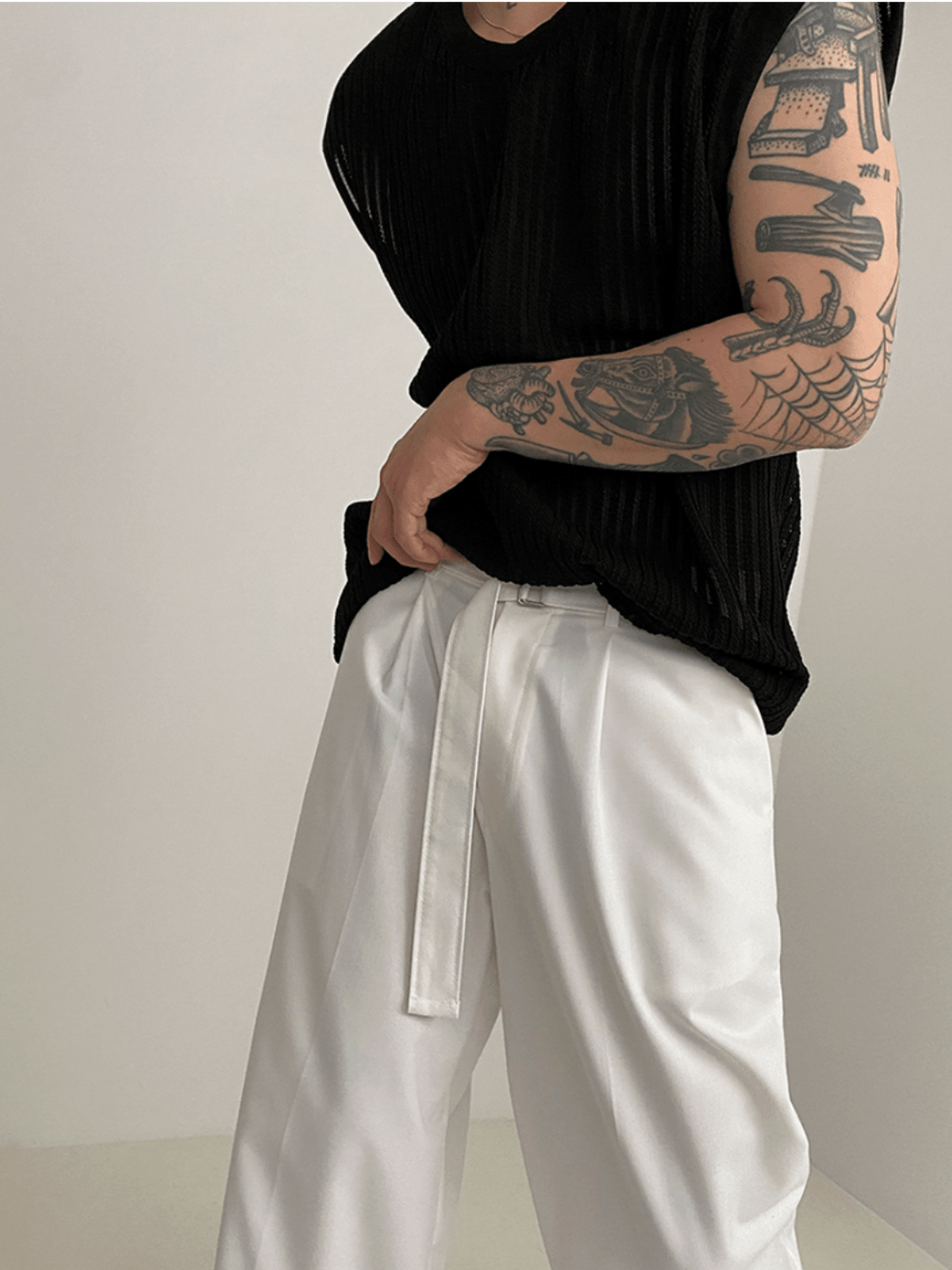 [MRCYC] Round Neck Sleeveless T-shirt st1679