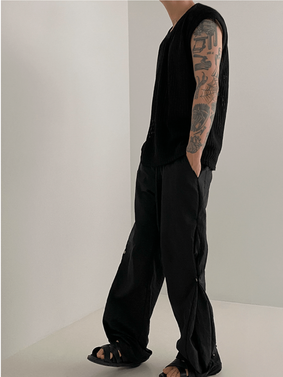 [MRCYC] Round Neck Sleeveless T-shirt st1679