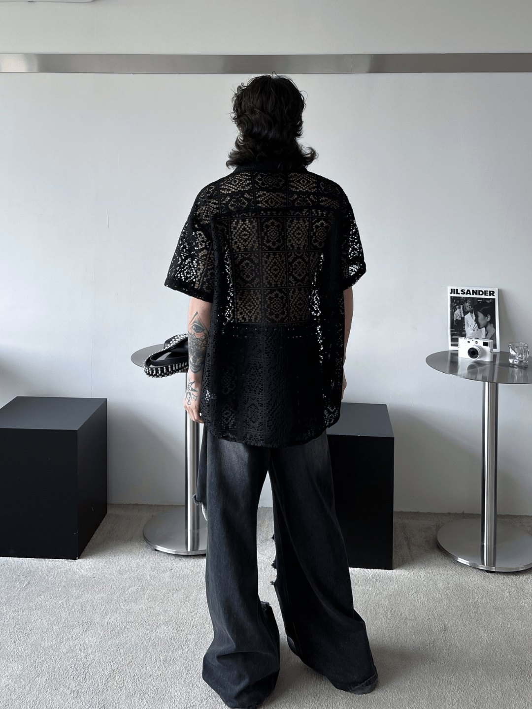 hollow design sense loose shirts st1791