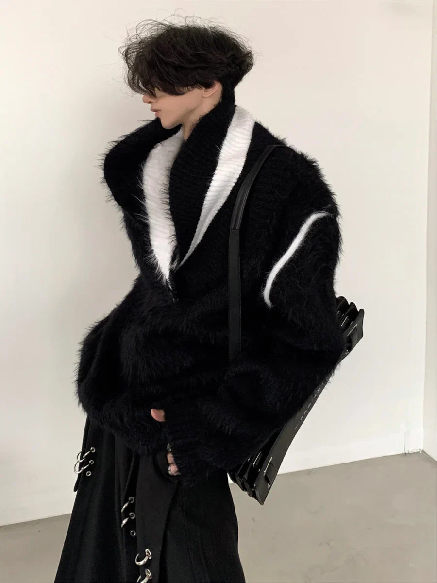 [가을바람] 디자인 루즈핏 브이넥 니트 스웨터 ST613 