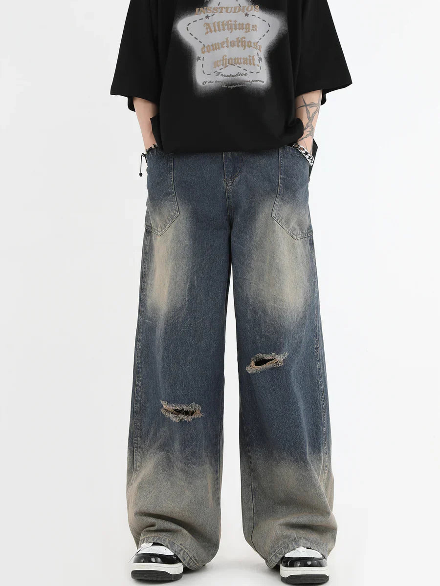 [INSstudios] AMERICAN CUT WASH JEANS ST561 