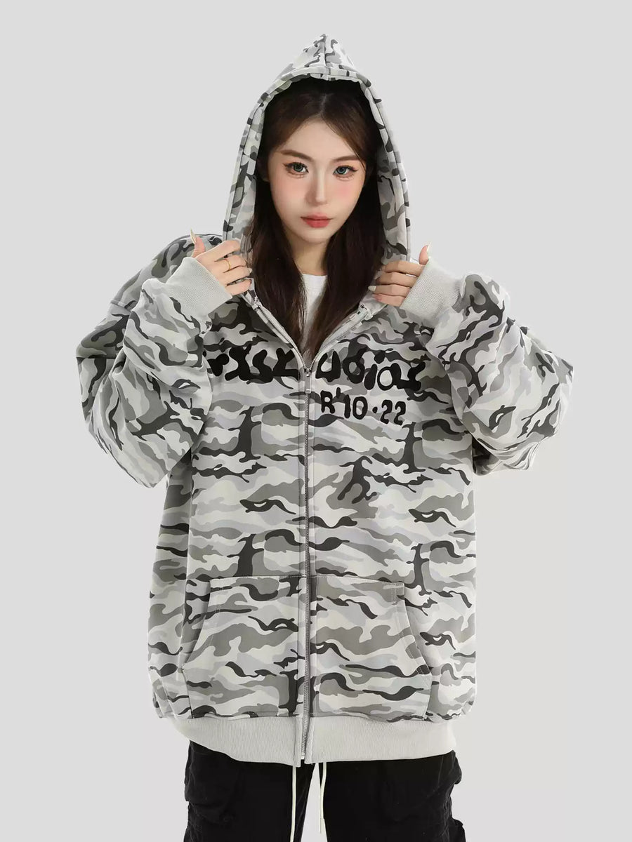 [INSstudios] FULL PRINT CAMOUFLAGE JACKET ST1251