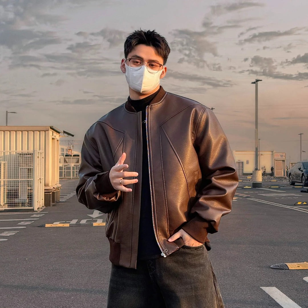 FAUX LEATHER BOMBER JACKET EHW5053