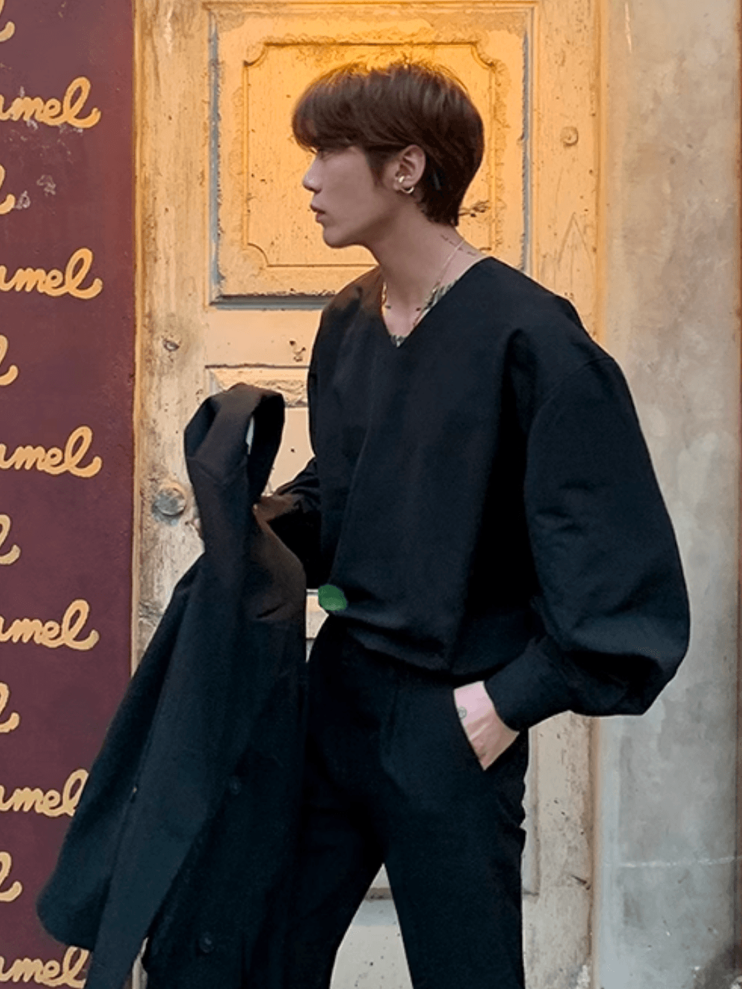 [MRCYC] V Neck Simple Shirt st1039