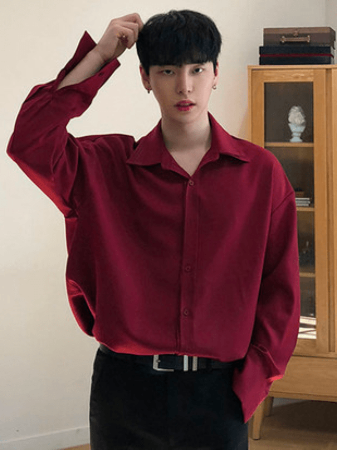 [DAVID&ME] Handsome Ice Silk Shirt st1197