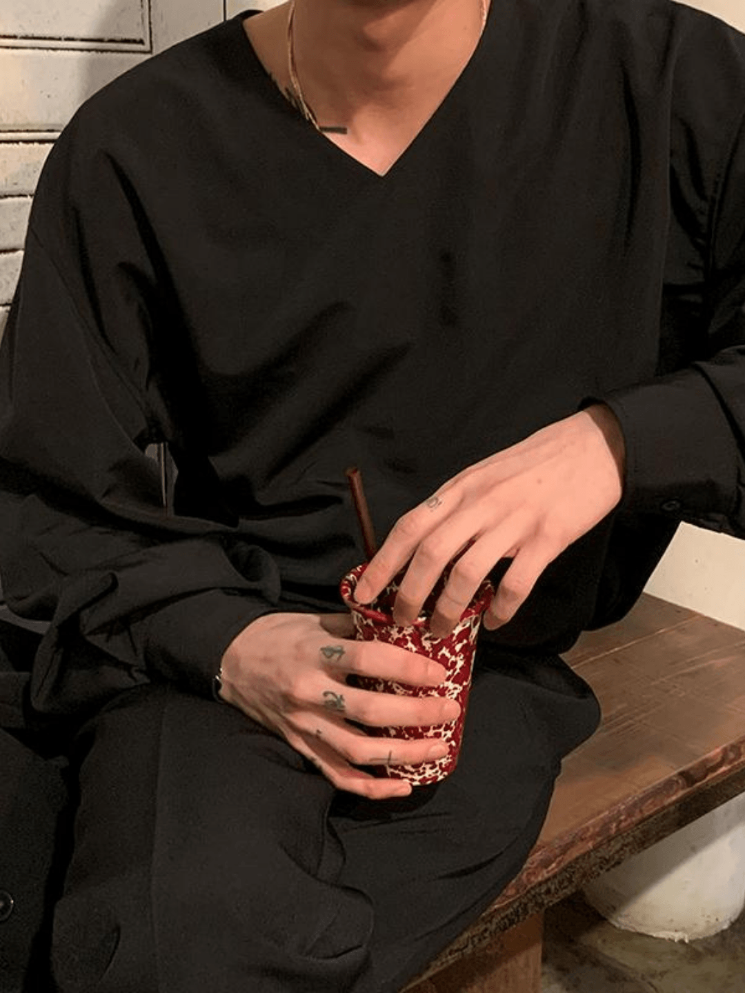 [MRCYC] V Neck Simple Shirt st1039