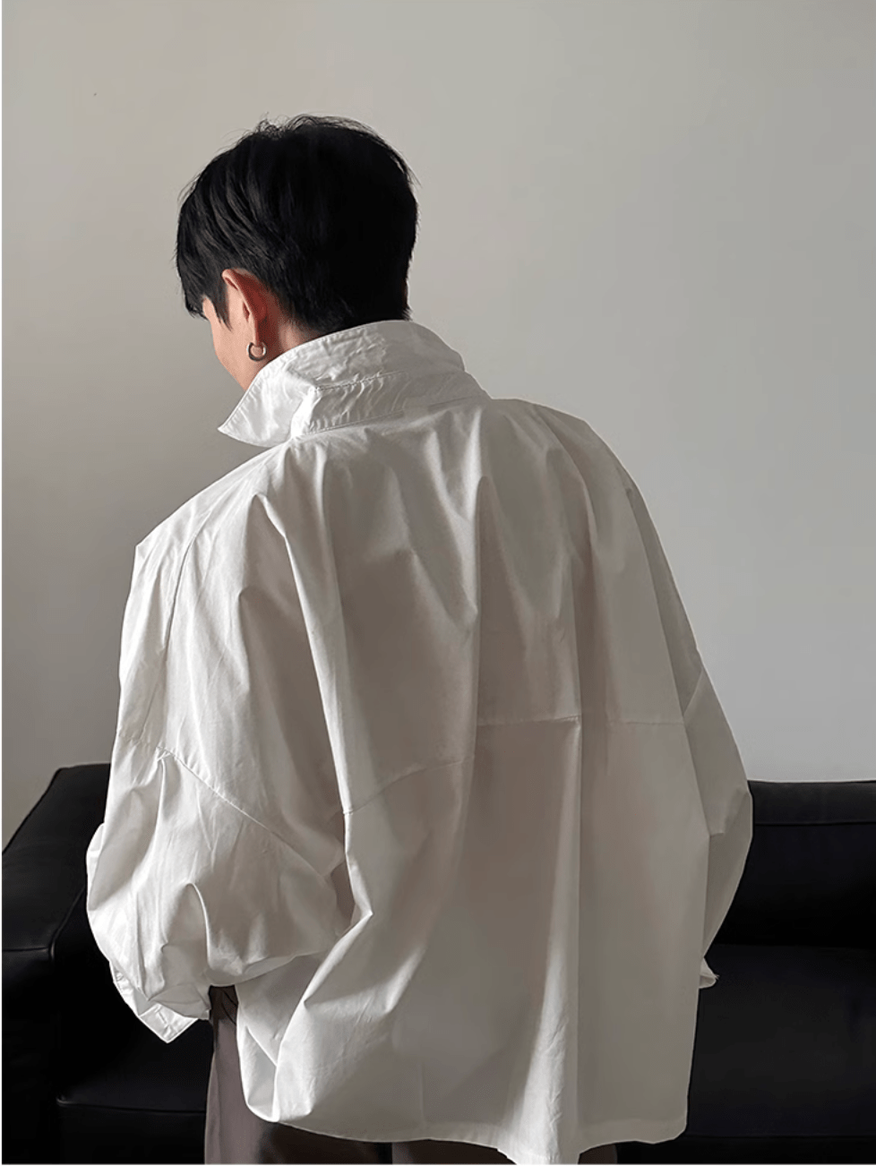 [GENESISBOY] Blau gestreiftes Freizeithemd st2080