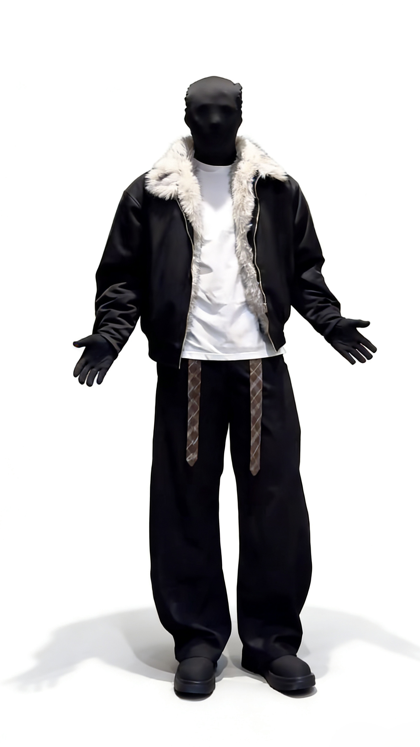 WOLF KING FUR-COLLAR HARRINGTON JACKET EHW5002